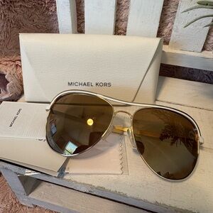 Michael Kors Gold and Brown Sunglasses